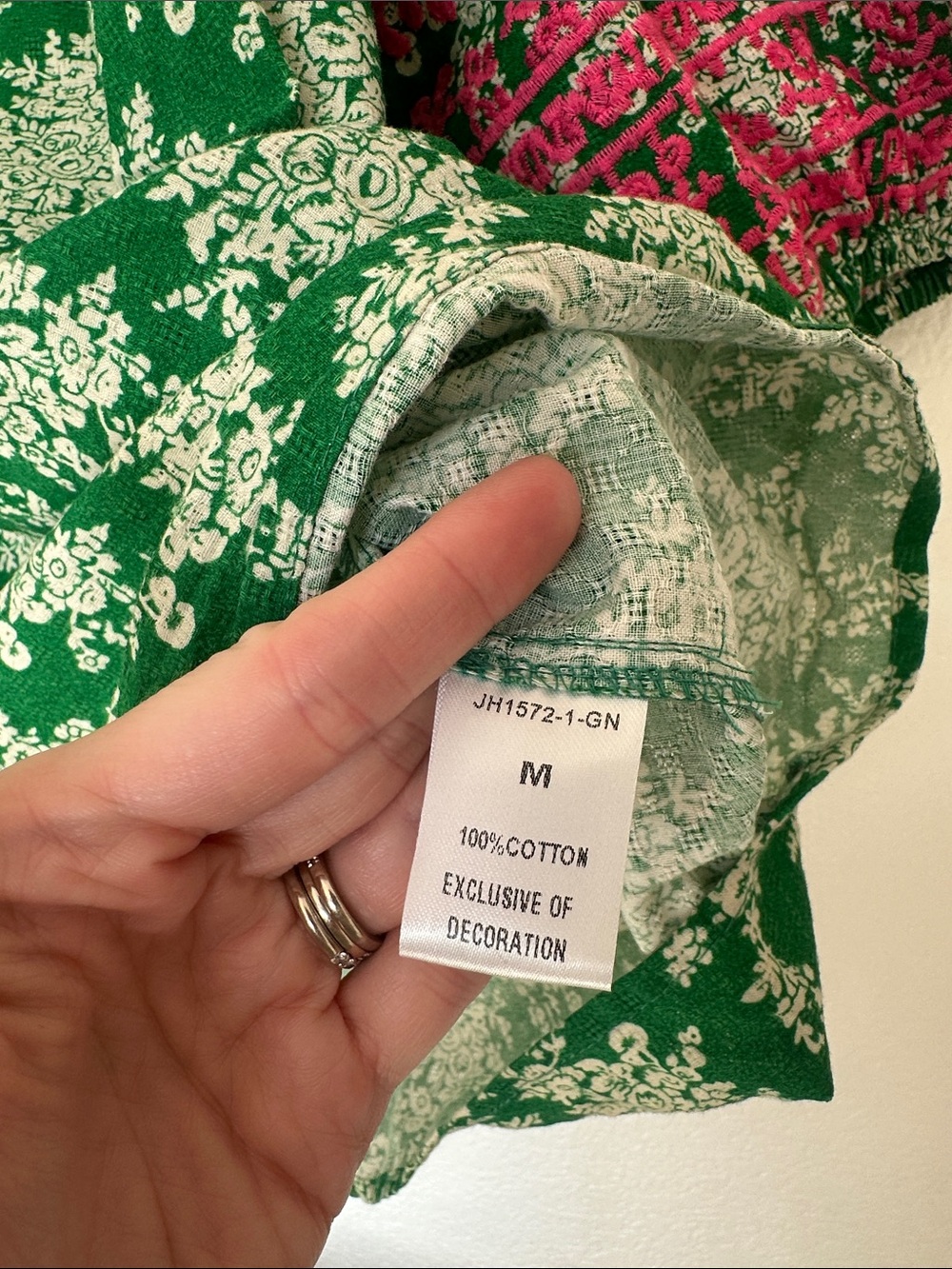 THML floral embroidered puff sleeve mock neck detail top! - Picture 6 of 10